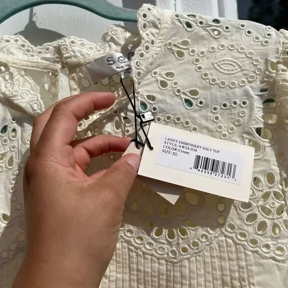 SEA New York Lainey Embroidered Blouse NWT - Picture 11 of 14
